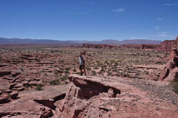 Um dos mirantes no Parque Nacional Talampaya, na Argentina